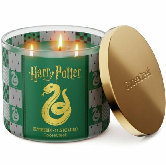 Goose Creek Other - Goose Creek Slytherin 3-Wick Harry Potter Green Grey Candle New